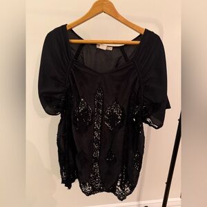 Hazel Black Lace Blouse